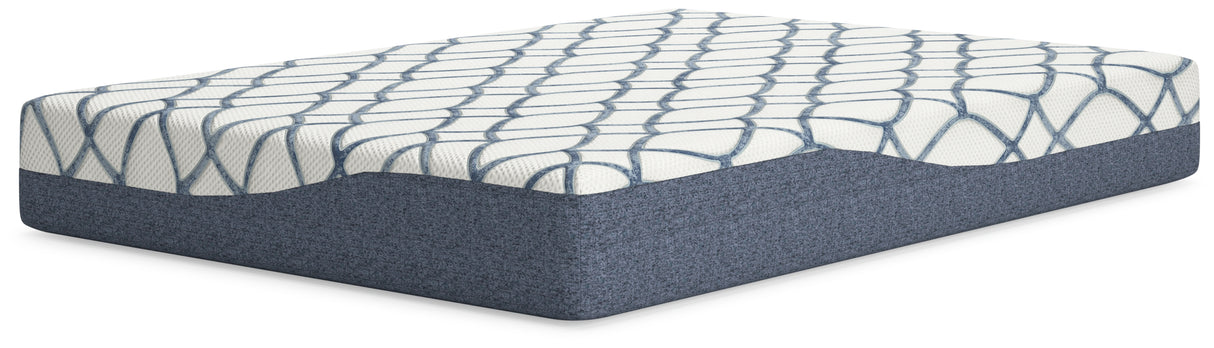 10 Inch Chime Elite 2.0 White/Blue Full Mattress from Ashley - Luna Furniture