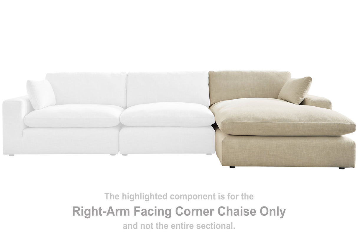 Elyza Linen Right-Arm Facing Corner Chaise from Ashley - Luna Furniture