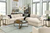 Elyza Linen 5-Piece RAF Chaise Sectional from Ashley - Luna Furniture