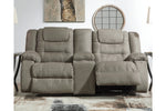 McCade Cobblestone Reclining Loveseat with Console