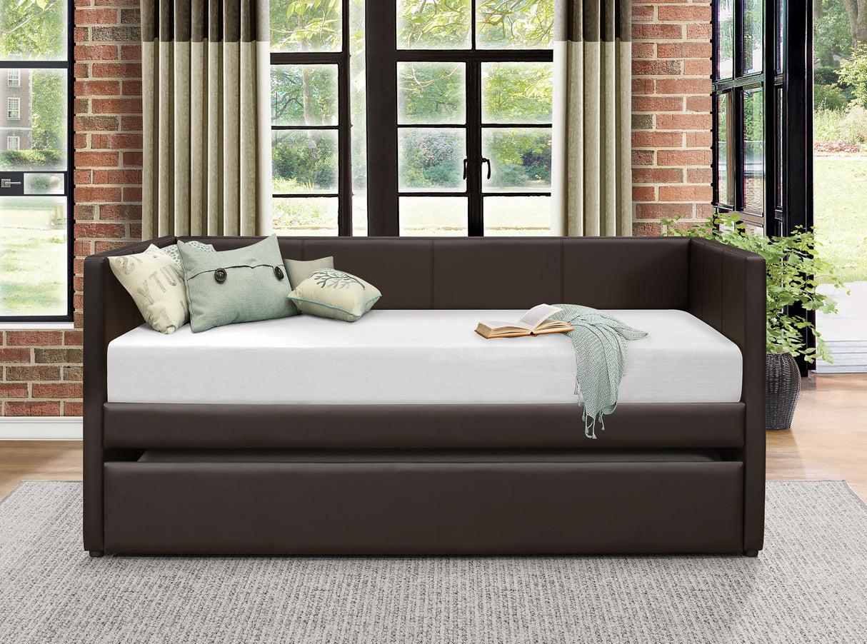 Adra Dark Brown Daybed with Trundle from Homelegance - Luna Furniture