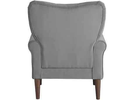 Kyrie Dark Gray Velvet Accent Chair from Homelegance - Luna Furniture