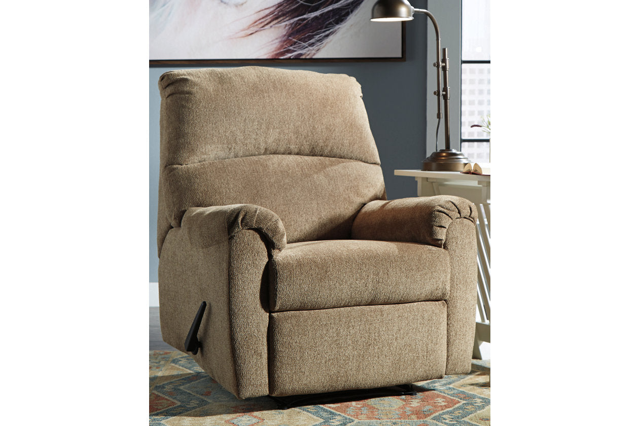 Nerviano Mocha Recliner – Luna Furniture