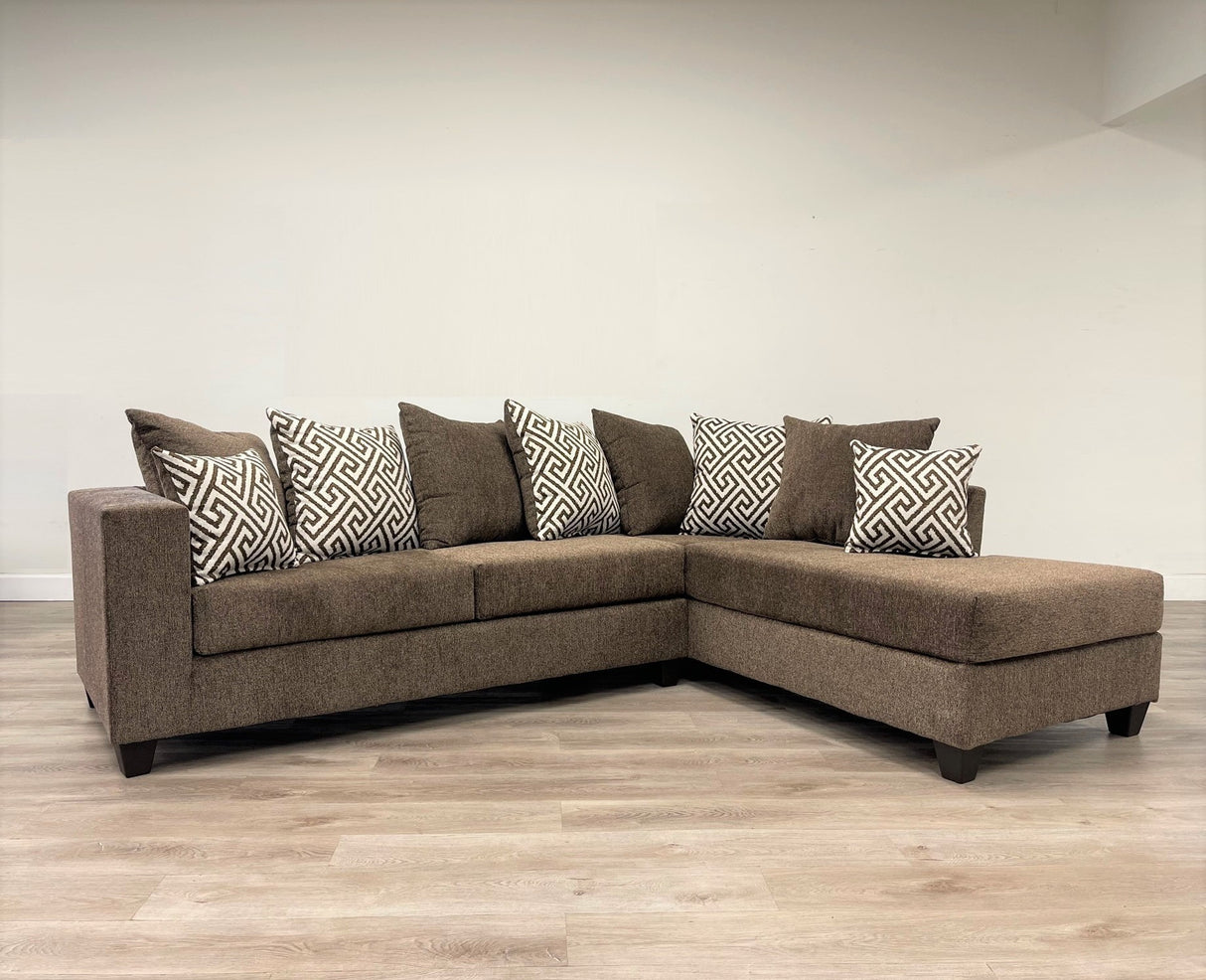 Monroe Mocha RAF Sectional from Happy Homes - Luna Furniture