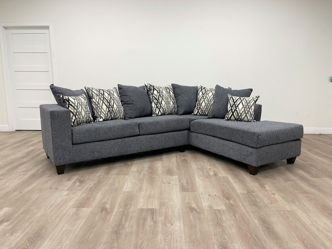 Monroe Steel RAF Sectional from Happy Homes - Luna Furniture