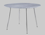 Tola Silver Glass-Top Round Dining Table