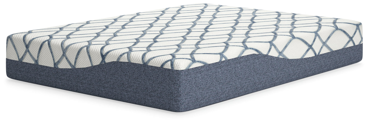 12 Inch Chime Elite 2.0 White/Blue Queen Mattress from Ashley - Luna Furniture