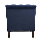 Holland Park Dark Blue Velvet Accent Chair from Homelegance - Luna Furniture