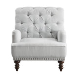 Holland Park Gray/White Accent Chair from Homelegance - Luna Furniture