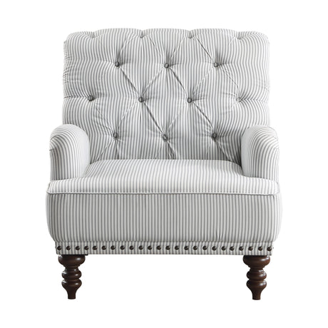 Holland Park Gray/White Accent Chair from Homelegance - Luna Furniture