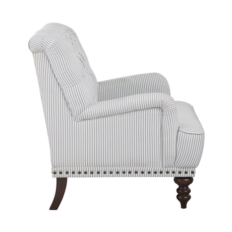 Holland Park Gray/White Accent Chair from Homelegance - Luna Furniture