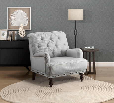 Holland Park Gray/White Accent Chair from Homelegance - Luna Furniture