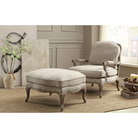 Parlier Show Wood Ottoman from Homelegance - Luna Furniture