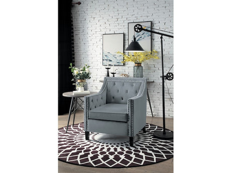 Graziso Gray Velvet Accent Chair from Homelegance - Luna Furniture