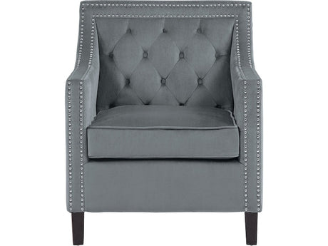 Graziso Gray Velvet Accent Chair from Homelegance - Luna Furniture
