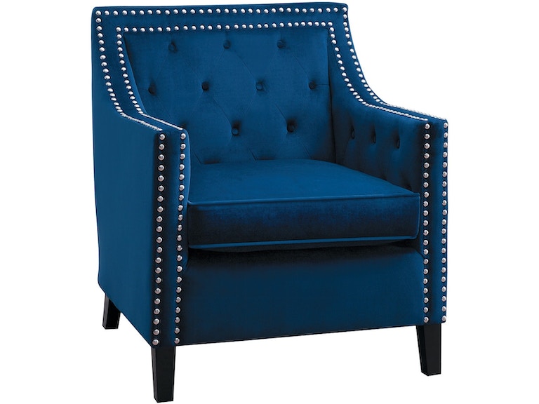 Graziso Blue Velvet Accent Chair