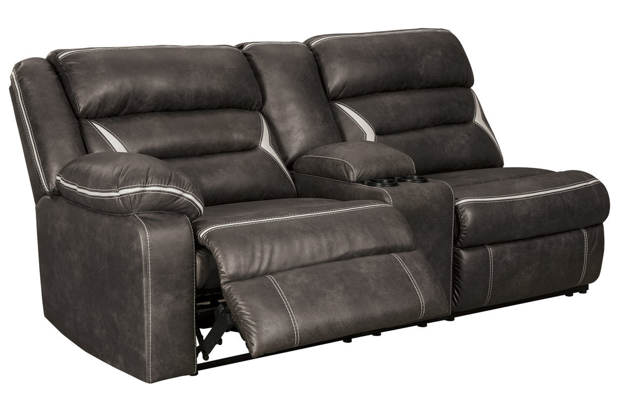 Kincord Midnight Left-Arm Facing Power Reclining Sofa with Console from Ashley - Luna Furniture