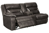 Kincord Midnight Left-Arm Facing Power Reclining Sofa with Console from Ashley - Luna Furniture