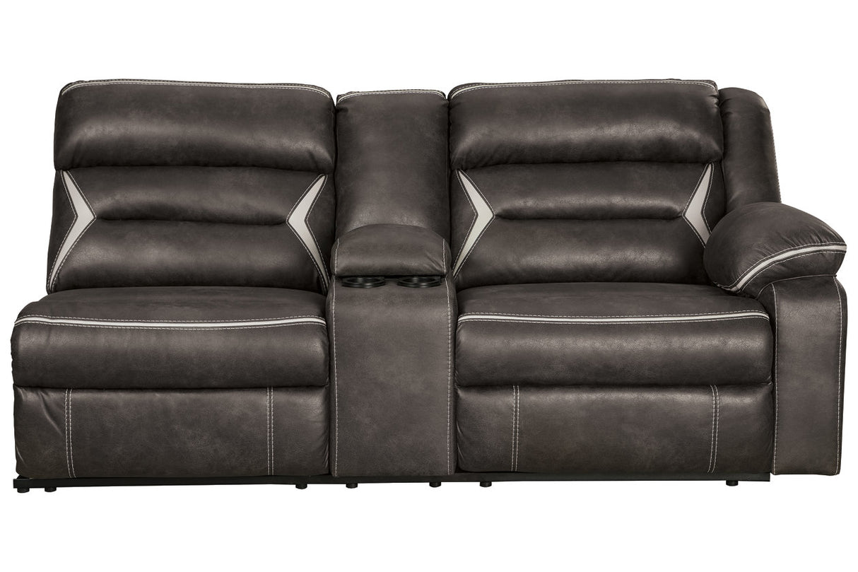 Kincord Midnight Right-Arm Facing Power Reclining Sofa with Console from Ashley - Luna Furniture