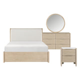 Matteo Light Oak 4-Piece Bedroom Set (Queen Bed, Nightstand, Dresser, Mirror) from Homelegance - Luna Furniture