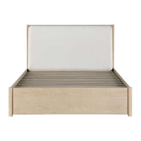 Matteo Light Oak Eastern King Platform Bed with Footboard Storage from Homelegance - Luna Furniture