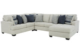 Lowder Stone 4-Piece RAF Chaise Sectional