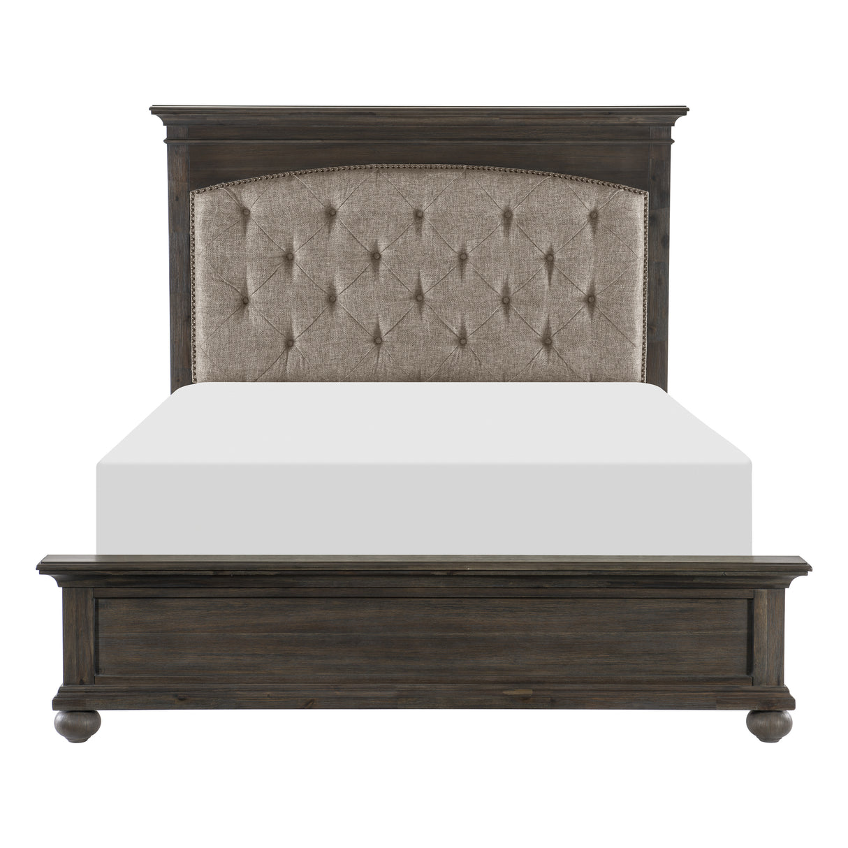 Motsinger Brown King Panel Bed - Luna Furniture