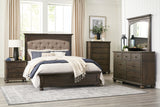Motsinger Brown King Panel Bed - Luna Furniture