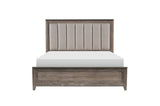 Newell Light Brown Upholstered Panel Bedroom Set