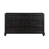 Herman Charcoal Brown 4-Piece Bedroom Set (Queen Bed, Nightstand, Dresser, Mirror) from Homelegance - Luna Furniture
