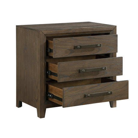 Cambridge Dark Walnut 4-Piece Bedroom Set (Queen Bed, Nightstand, Dresser, Mirror) from Homelegance - Luna Furniture