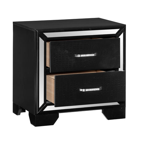 Aveline Black Nightstand from Homelegance - Luna Furniture