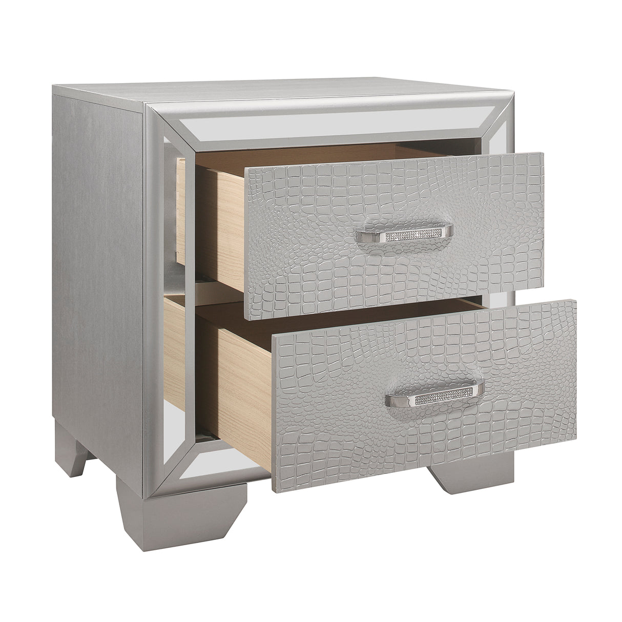 Aveline Silver Nightstand from Homelegance - Luna Furniture