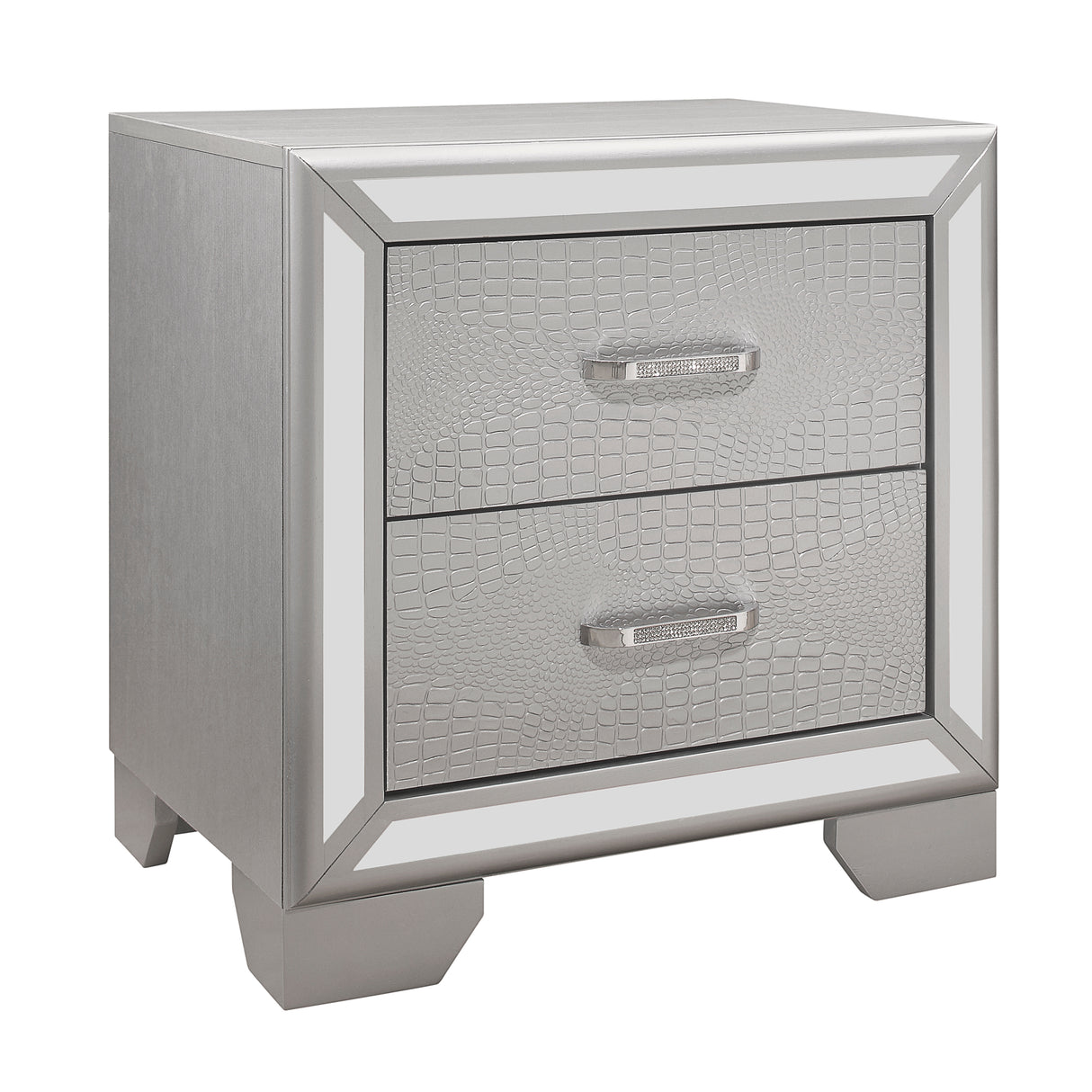 Aveline Silver Nightstand from Homelegance - Luna Furniture
