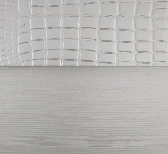 Aveline Silver Queen LED Upholstered Panel Bed - Luna Furniture