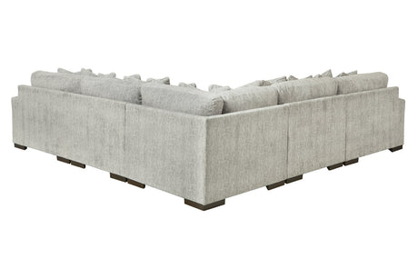 Regent Park Pewter 5-Piece Sectional from Ashley - Luna Furniture