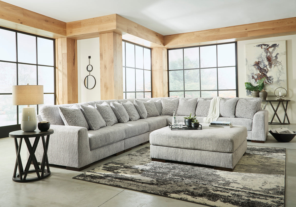 Regent Park Pewter 6-Piece Sectional from Ashley - Luna Furniture