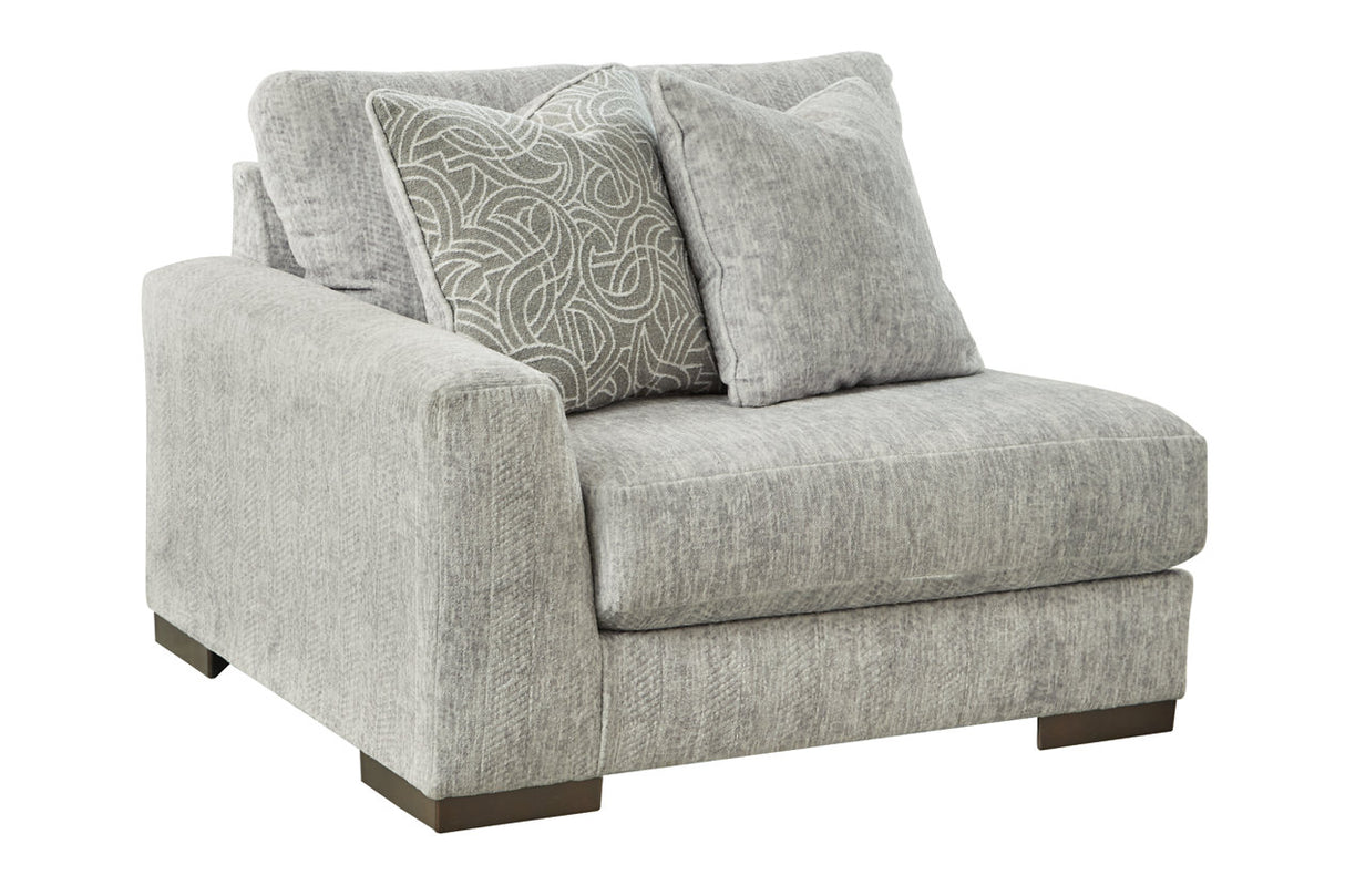 Regent Park Pewter Left-Arm Facing Corner Chair from Ashley - Luna Furniture