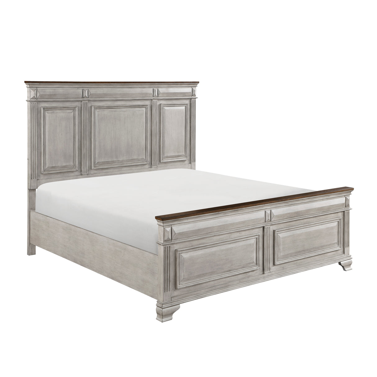 Marquette Gray/Brown Queen Panel Bed from Homelegance - Luna Furniture