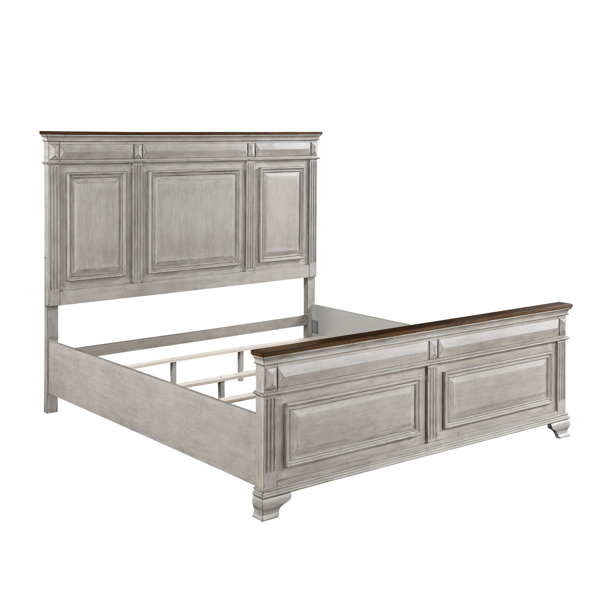 Marquette Gray/Brown Queen Panel Bed from Homelegance - Luna Furniture
