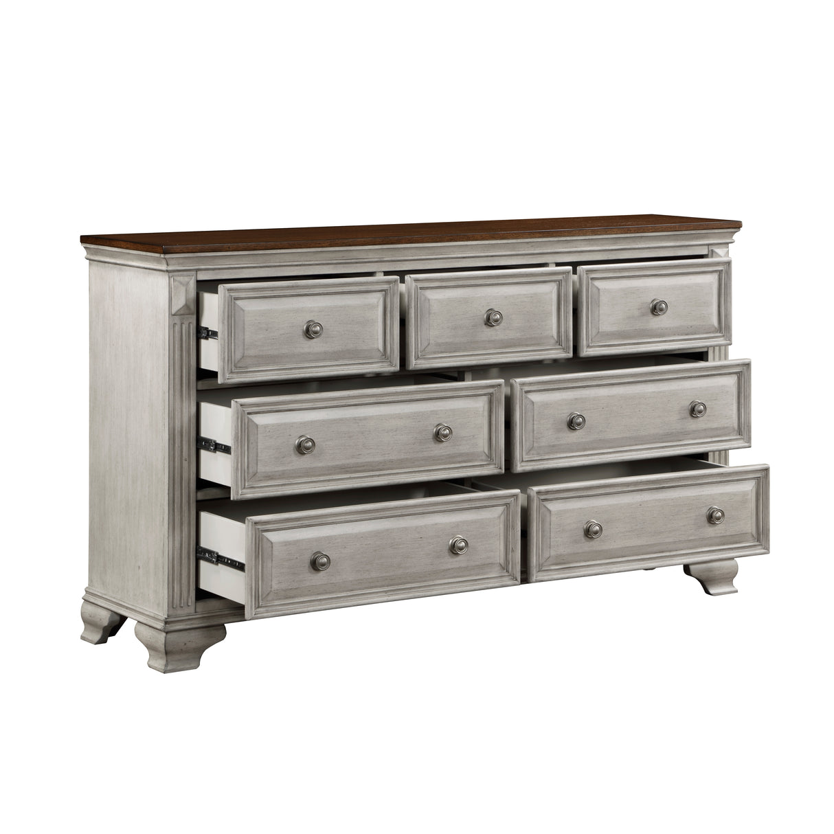 Marquette Gray/Brown Dresser from Homelegance - Luna Furniture