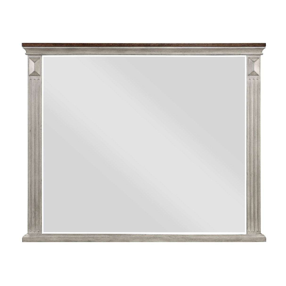 Marquette Gray/Brown Mirror (Mirror Only) from Homelegance - Luna Furniture