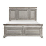 Marquette Gray/Brown King Panel Bed from Homelegance - Luna Furniture