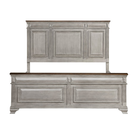 Marquette Gray/Brown King Panel Bed from Homelegance - Luna Furniture