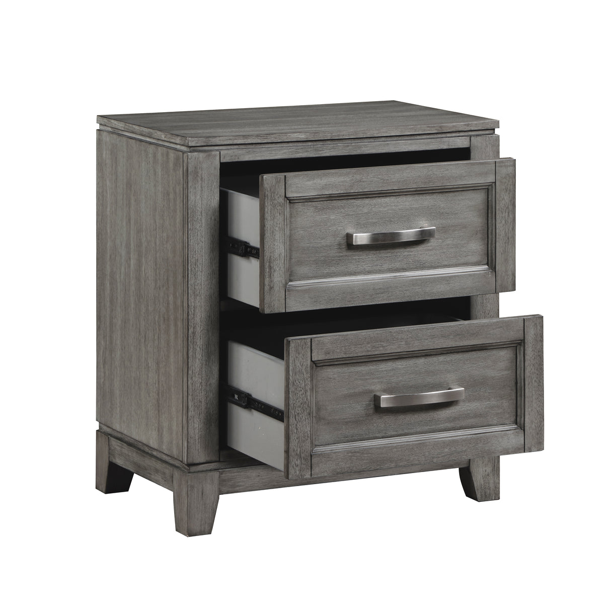 Garretson Gray 4-Piece Bedroom Set (Queen Bed, Nightstand, Dresser, Mirror) from Homelegance - Luna Furniture