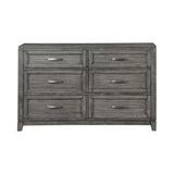 Garretson Gray 4-Piece Bedroom Set (Queen Bed, Nightstand, Dresser, Mirror) from Homelegance - Luna Furniture