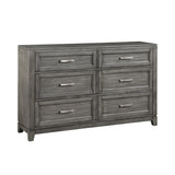 Garretson Gray 4-Piece Bedroom Set (Queen Bed, Nightstand, Dresser, Mirror) from Homelegance - Luna Furniture