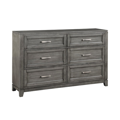 Garretson Gray 4-Piece Bedroom Set (Queen Bed, Nightstand, Dresser, Mirror) from Homelegance - Luna Furniture