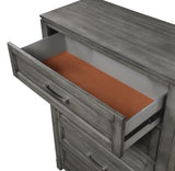 Garretson Gray 4-Piece Bedroom Set (Queen Bed, Nightstand, Dresser, Mirror) from Homelegance - Luna Furniture