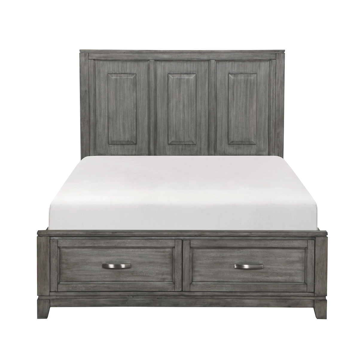 Garretson Gray 4-Piece Bedroom Set (Queen Bed, Nightstand, Dresser, Mirror) from Homelegance - Luna Furniture